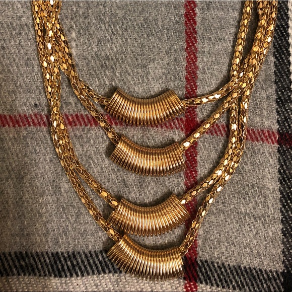 Multilayer gold necklace - Picture 1 of 2